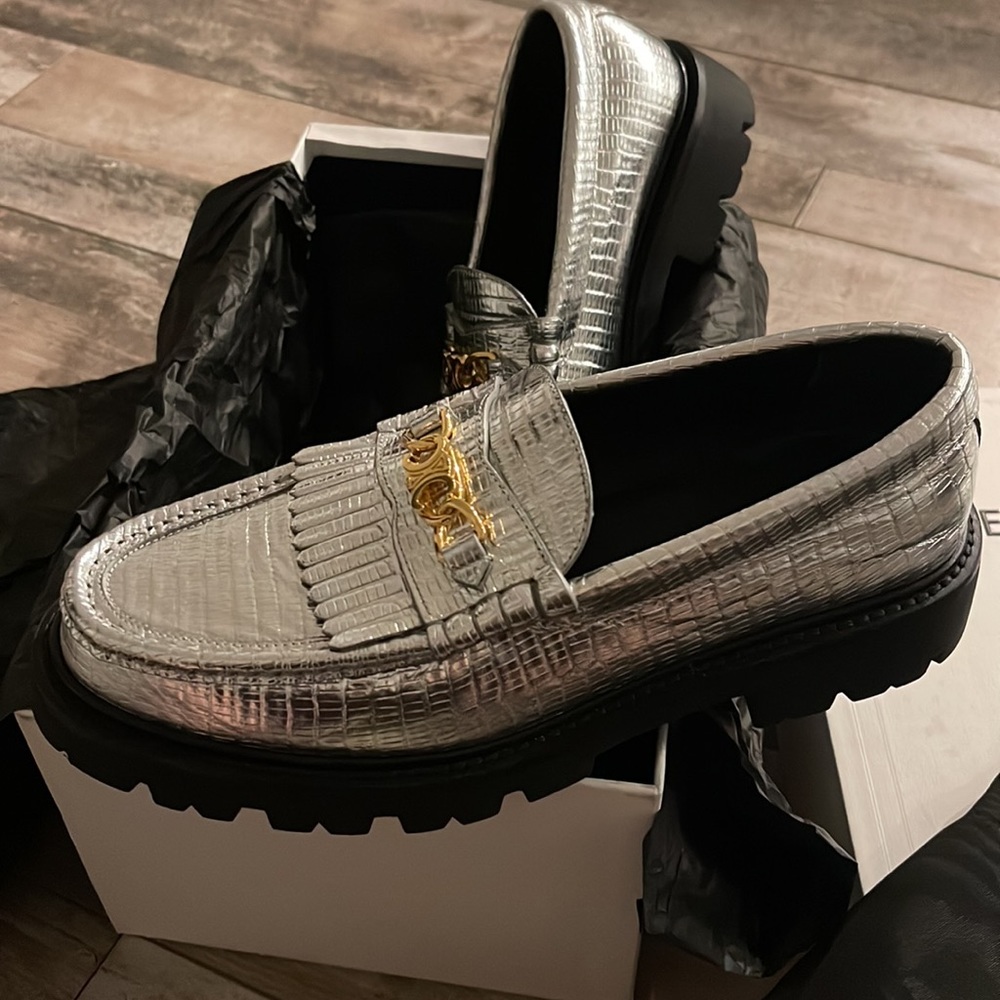 Celine chunky loafers 41.5 silver